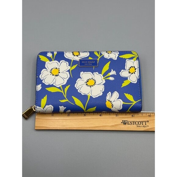 Kate Spade Katy Sunshine Floral Textured Leather Medium Zip Around Wallet NWT - Picture 11 of 15